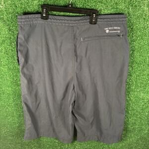 Vintage Tommy Hilfiger Long Board Shorts XL Blue Flag Logo Swim Surf Trunks Y2K